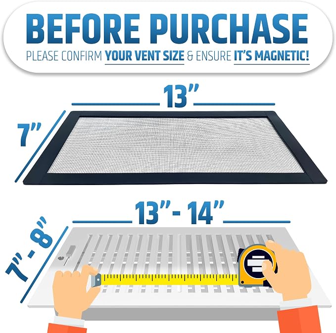 Powerful Magnetic Vent Screen Mesh Covers that Will Never Move or Fall - Image 2