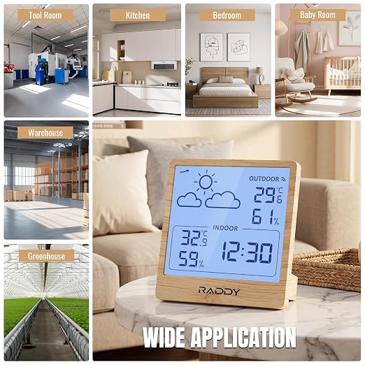 Raddy WF-50T Indoor Outdoor Thermometer Hygrometer Wireless Weather Station - Image 5