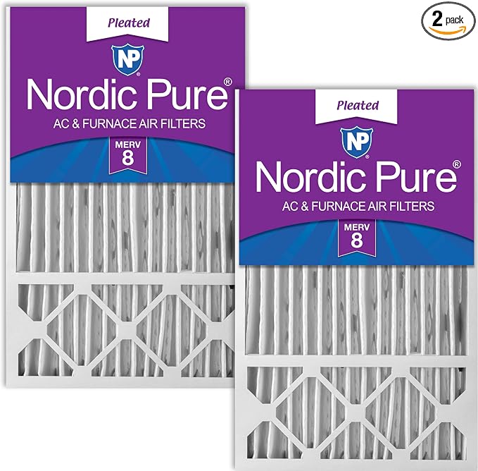 Nordic Pure 16x25x5 Honeywell/Lennox Replacement MERV 8 Air Filters 2 Pack | by NordicPure