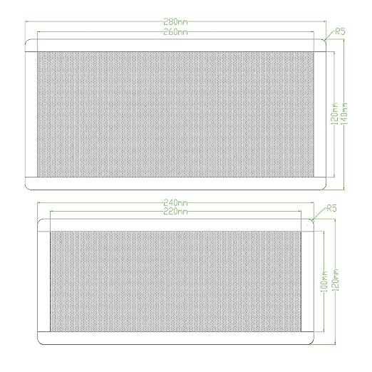 280x140mm Magnetic PC Case Filter, 2 Pack PVC Mesh 0.8mm | 0.8mm ultra-fine - Image 4
