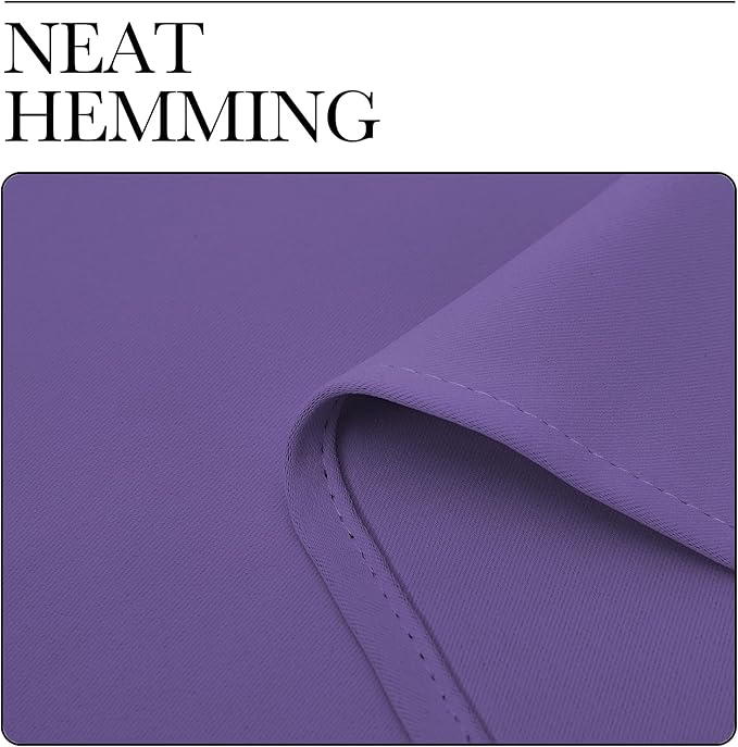 NICETOWN Blackout Curtains for Living Curtains, Lilac Purple, Set of 2, 52 by 63 Inch, Window Treatment Blackout Curtain Panels, Home Decor Thermal Insulated Solid Drapes for Bedroom