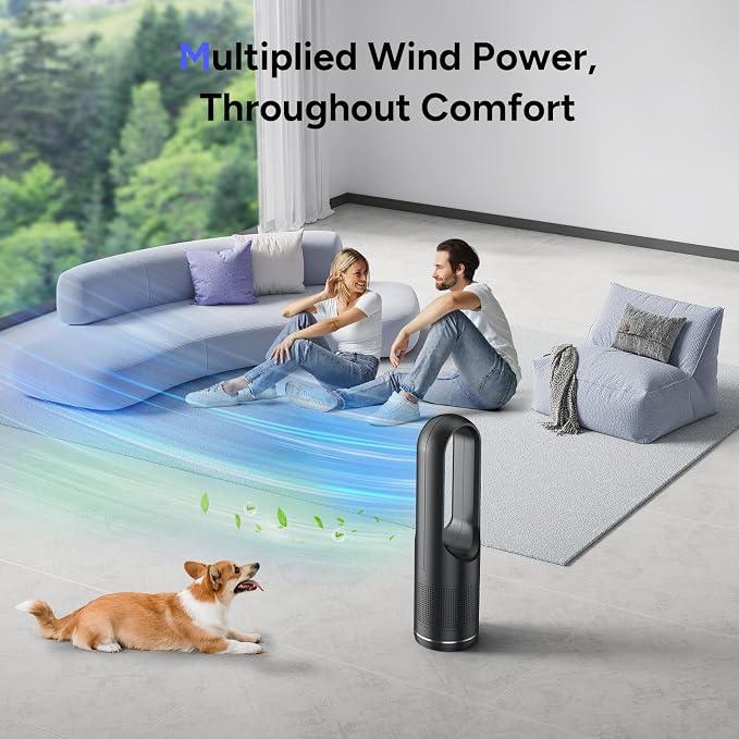 3 IN 1 Tower Fan, 31.5Inch Cooling & Heating Bladeless Fan - Image 5