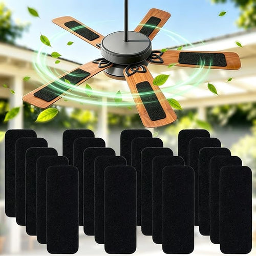 10 Pack Ceiling Fan Filters for Blades, 9.9" X 3.5" Activated Coconut Carbon by Unknown
