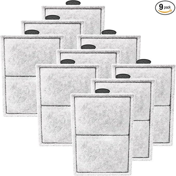 Pryitier 9 Pack PF-L Filter Cartridges Replacement Fish Tank Refill by Pryitier