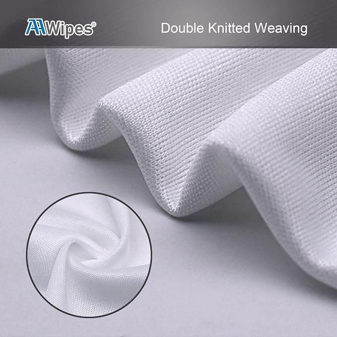 AAwipes Cleanroom Polyester Wipers 12"x12" Double Knit 100% Polyester Wipes - Image 4