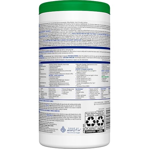 Clorox Healthcare Hydrogen Peroxide Disinfecting Wipes, Antibacterial Cleaner - Image 8