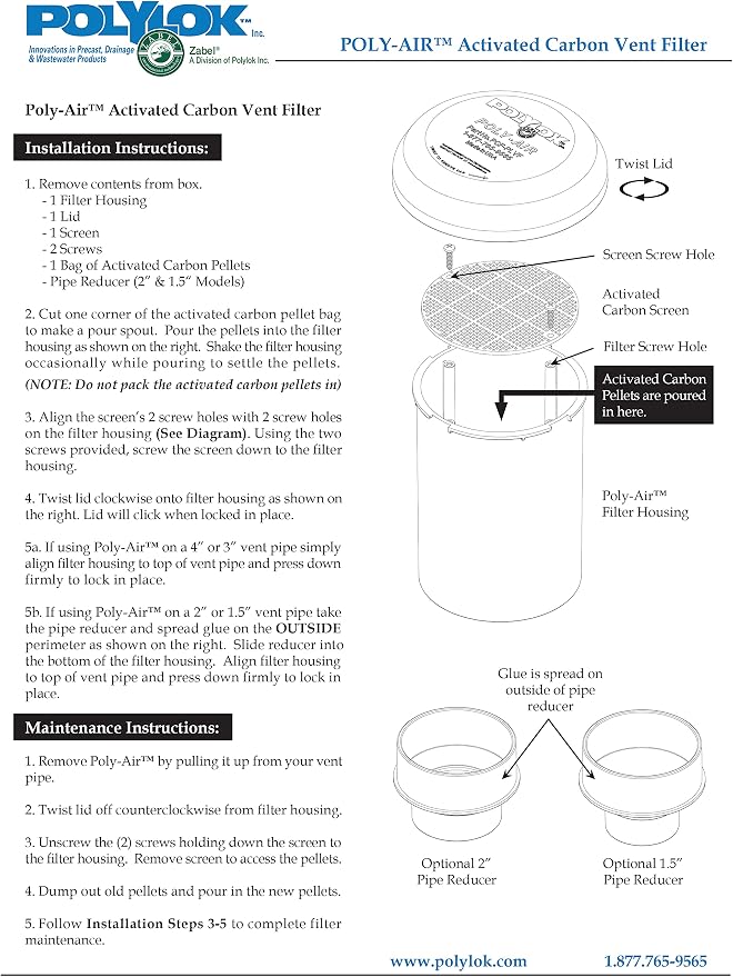 Polylok 2" Poly-Air™ Activated Carbon Vent Filter - Image 3