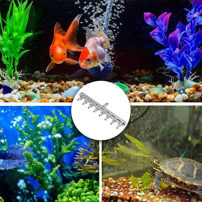 Aquarium Air Pump Valve, Aquarium Air Line Splitter Metal Fish Tank Distributor - Image 7