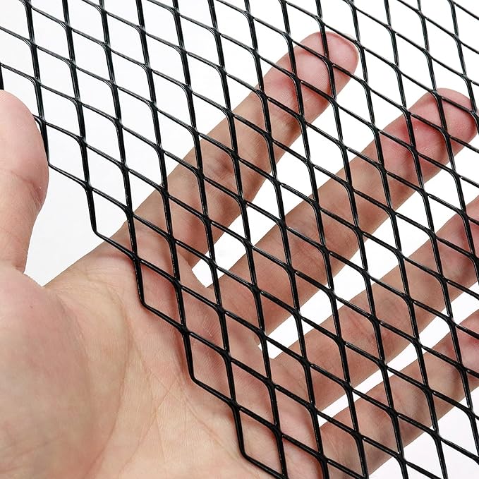 Modengzhe 40 x 13 inch Car Grill Mesh Sheet, 10 x 20 mm Rhombic-Shape Grids - Image 3