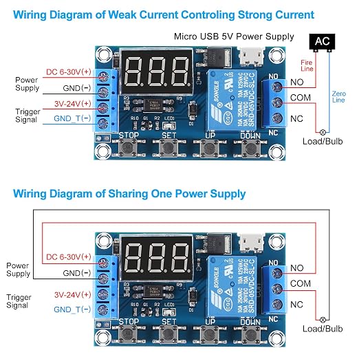 4pcs DC 6-30V Timer Relay Programmable Delay Relay Module Cycle Timer - Image 4