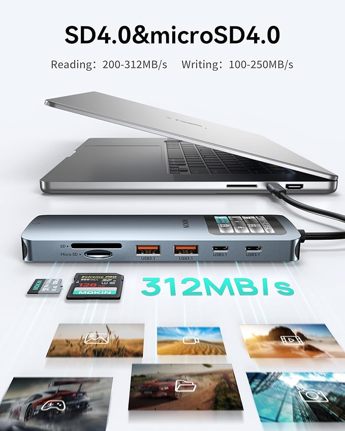 MOKiN LCD USB C Docking Station Dual Monitor, 12 in 1 Laptop Docking Station - Image 6