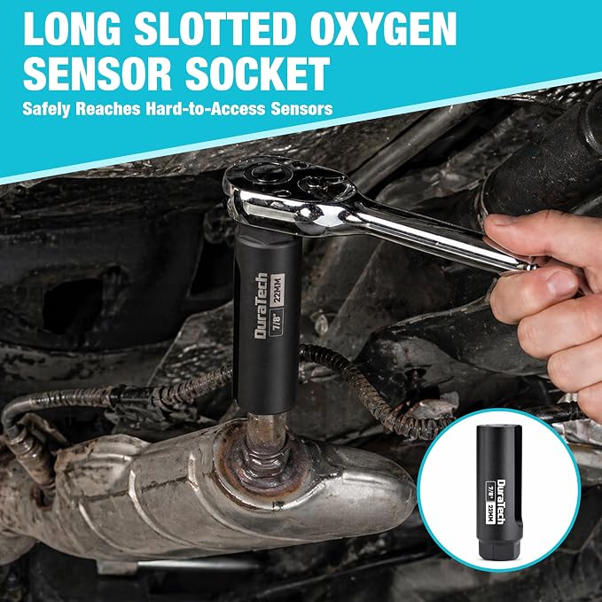 DuraTech 12-Piece Oxygen Sensor Socket Set, O2 Sensor Removal Tool Kit - Image 7