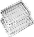 4PCS Air Fryer Basket for Oven, Nonstick Stainless Steel Baking Sheet by DONGULI