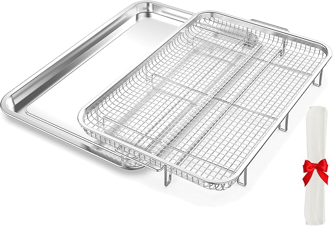 Air Fryer Basket for Oven, OPENICE 18.6" x 12.8" Air Fryer Basket and Tray Set by OPENICE