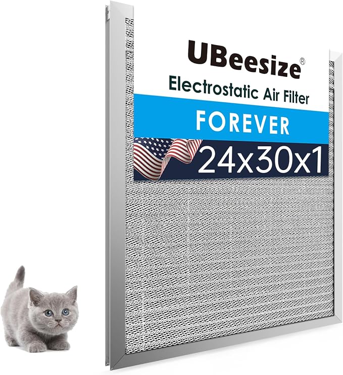 UBeesize 24x30x1 Air Filter – Fits 24x30x1 Slots, Actual Size: 23.78x29.84x0.8" by UBeesize