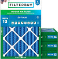 Filterbuy 20x23x4 Air Filter MERV 13 Optimal Smoke & Allergy Defense, by Filterbuy