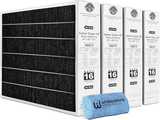 Lennox Healthy Climate Lennox X6675 20x25x5 Air Filter, Healthy Climate Carbon by Unknown