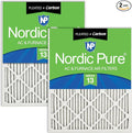 Nordic Pure 18x24x1 Pleated Air Filters MERV 13 Plus Carbon 2 Pack by NordicPure