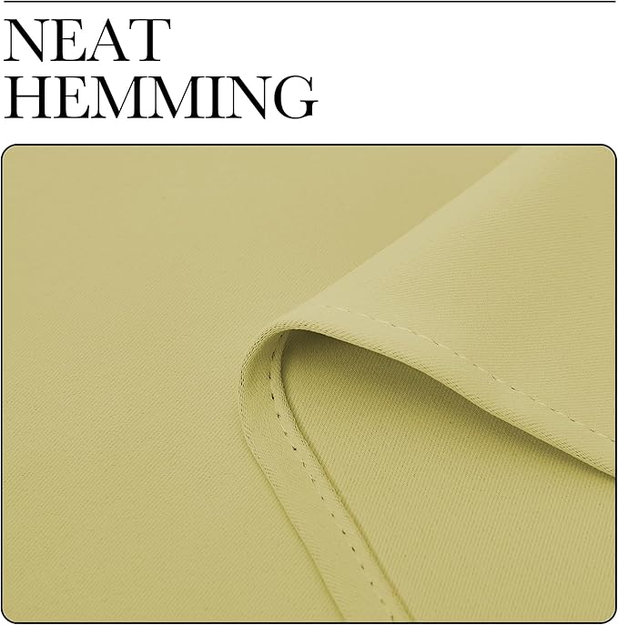 NICETOWN Blackout Curtains for Living Curtains, Paler Yellow, Set of 2, 52 by 63 Inch, Window Treatment Blackout Curtain Panels, Home Decor Thermal Insulated Solid Drapes for Bedroom