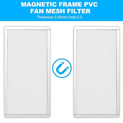 287mm 140mm x 2 PC Fan Dust Mesh Filter 11.3inch x 5.79inch PVC Computer PC - Image 3