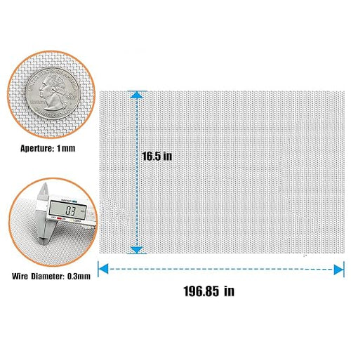 1 roll Stainless Steel Wire mesh 20 mesh, 304 Wire mesh, Suitable - Image 2