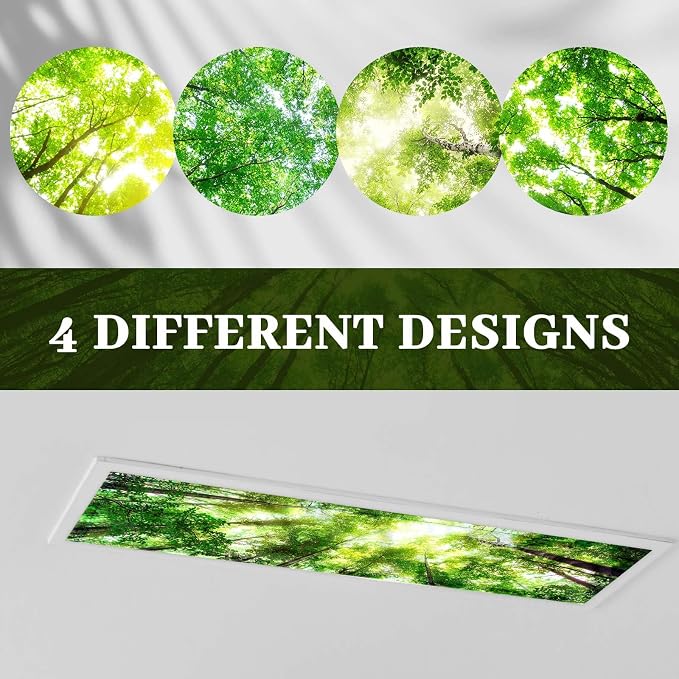 4 Pcs 1 x 4 Feet Fluorescent Lights Covers Magnetic Ceiling Light Cover - Image 3