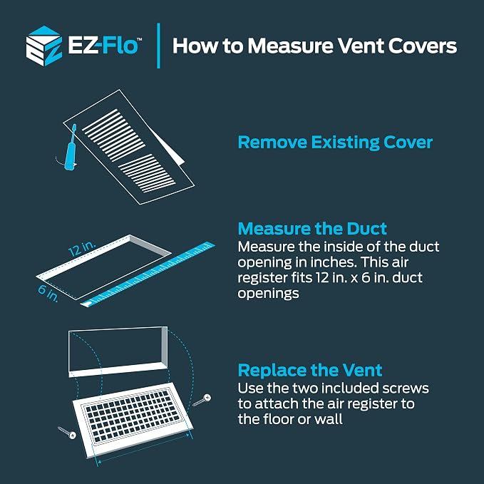 EZ-FLO 12 x 6 Inch Air Vent Cover - Image 7