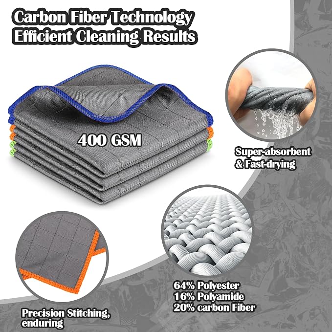XANGNIER Microfiber Glass Cleaning Cloths, 3 Pack Streak Free Miracle Cleaning - Image 5