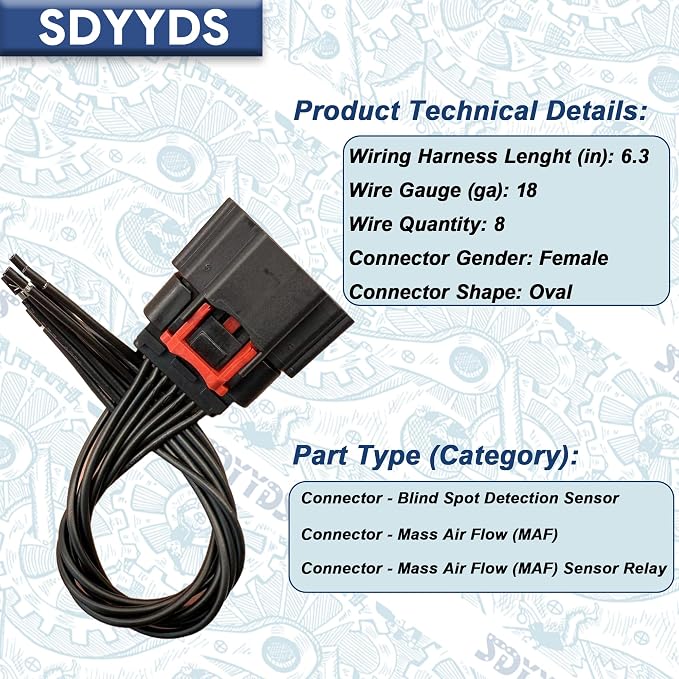 8-Pin Mass Air Flow Sensor Wiring Harness - Image 6
