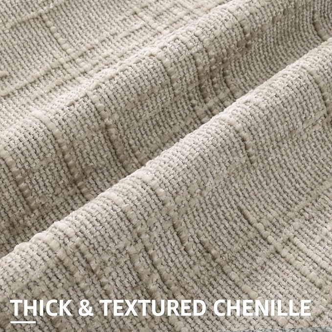 decorUhome Light Brown Chenille Throw Pillow Covers 12x20 Set of 2 Textured Soft Cozy Slubby Couch Pillow Covers Modern Farmhouse Boho Decorative Pillow Cases for Bed Sofa Living Room