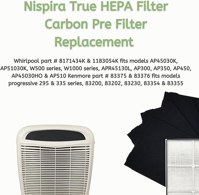 Nispira True HEPA Carbon Pre Filter Set Compatible - Image 2