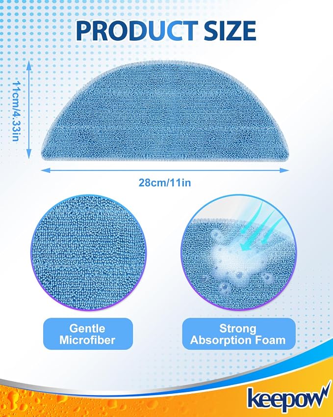 KEEPOW Vacuum Mop Replacement Pads Compatible - Image 3