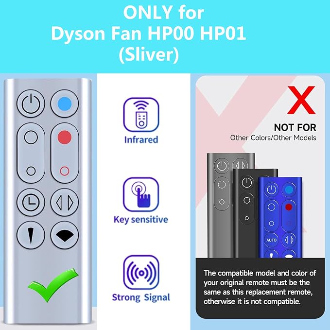 Genuine Remote Control for HP00 HP01 Hot+Cool Fan Air Purifier, Compatible - Image 7