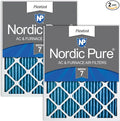 Nordic Pure 20x24x1 Pleated MERV 7 Air Filters 2 Pack by NordicPure