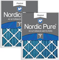 Nordic Pure 14x25x1 Pleated MERV 7 Air Filters 2 Pack by NordicPure