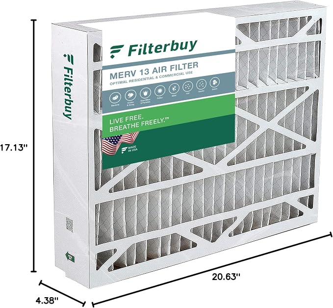 Filterbuy 17.5x21x5 Air Filter MERV 13 Optimal Smoke & Allergy Defense - Image 10