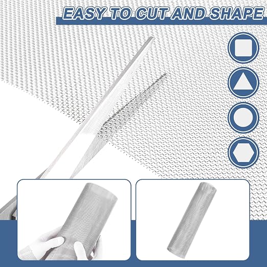 uxcell 20 Mesh 39" x 12" Woven Wire Mesh, 304 Stainless Steel Air Vent Filter - Image 4