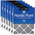 Nordic Pure 12x12x1 Furnace Air Filters MERV 12 Pleated Plus Carbon 6 Pack by NordicPure