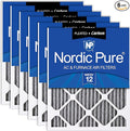 Nordic Pure 20x22x1 Pleated Air Filters MERV 12 Plus Carbon 6 Pack by NordicPure