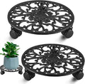 2 Packs 11 Inch Rolling Plant Stand by Planterhoma