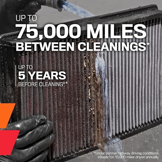 K&N Engine Air Filter: High Performance Washable Replacement Filter: Compatible - Image 3