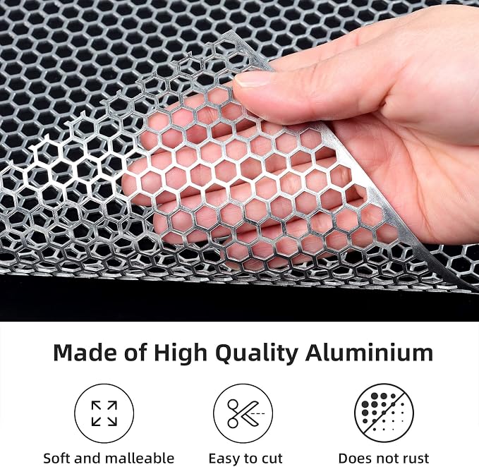 AggAuto 47x16 inches Car Pickup Truck Grill Mesh Spoiler Bumper Vent Aluminum - Image 3