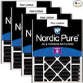 Nordic Pure 20x25x5 Air Bear Replacement Pure Carbon Odor Reduction Merv 8 Air by NordicPure