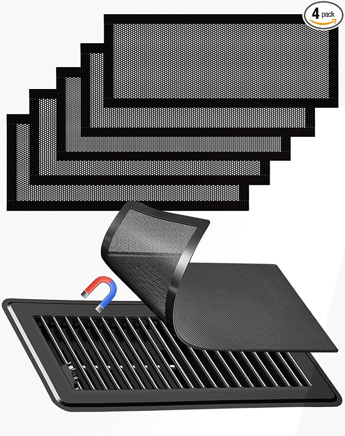 6-Pack Black Magnetic Vent Covers 5x13 Inch by Unknown