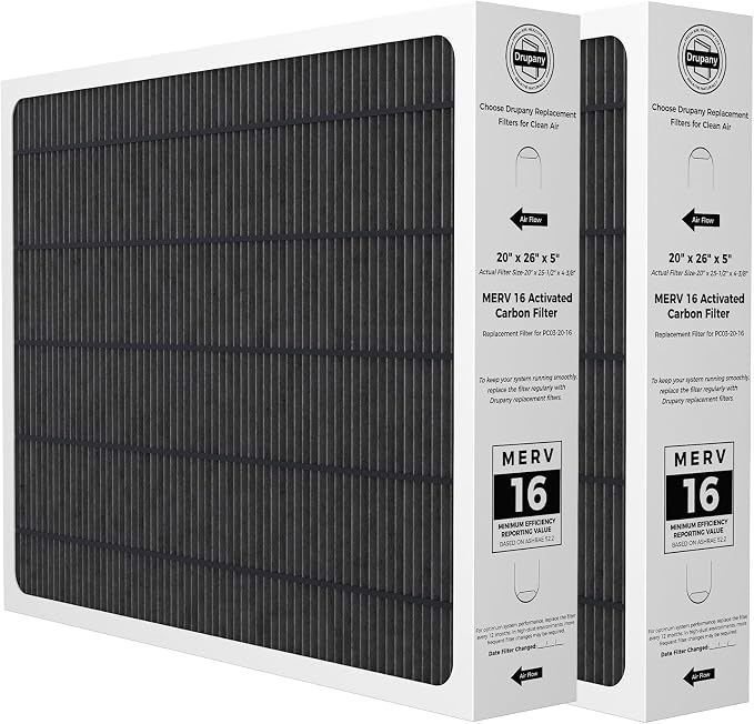 2 Pack Y6604 20x26x5 MERV 16 Air Filter Replacement, Compatible by Unknown