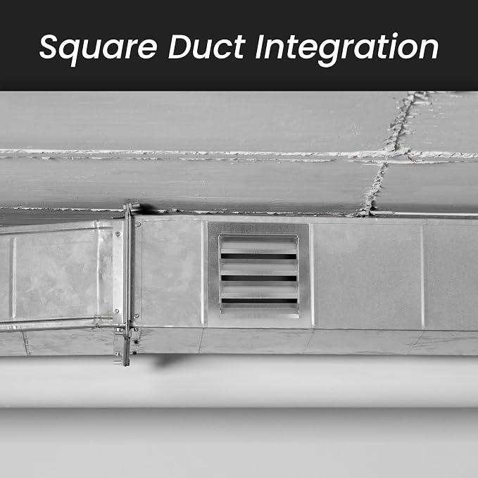 Repa Market 8" x 8" Inch Heavy Duty Galvanized Steel Exhaust Vent - Image 4