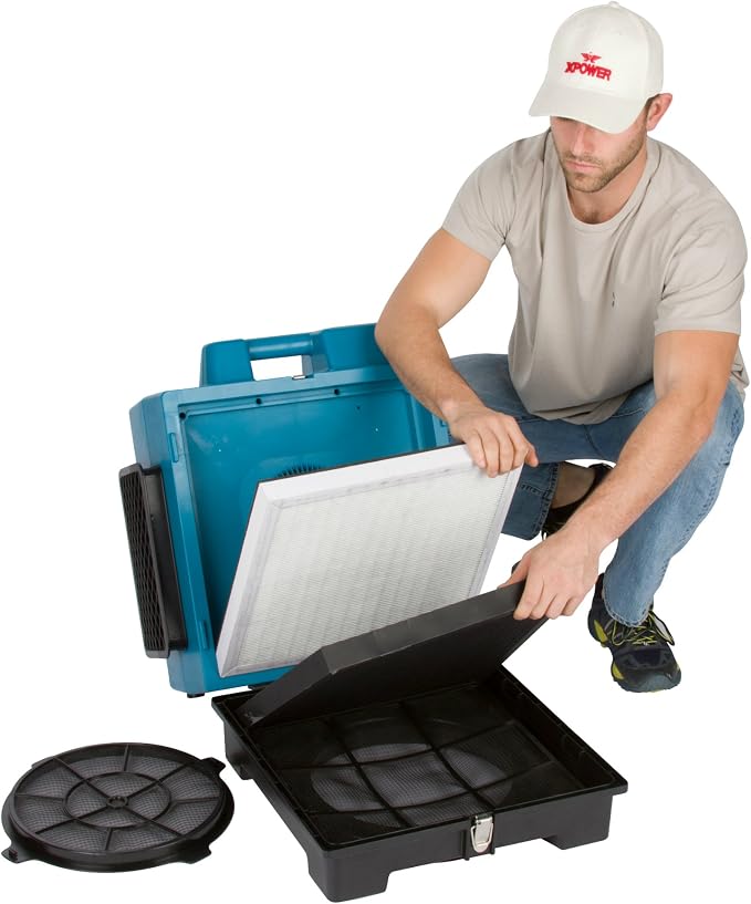 XPOWER X-3580 Commercial Air Scrubber, Negative Air, 600 CFM, 4-Stage HEPA - Image 8