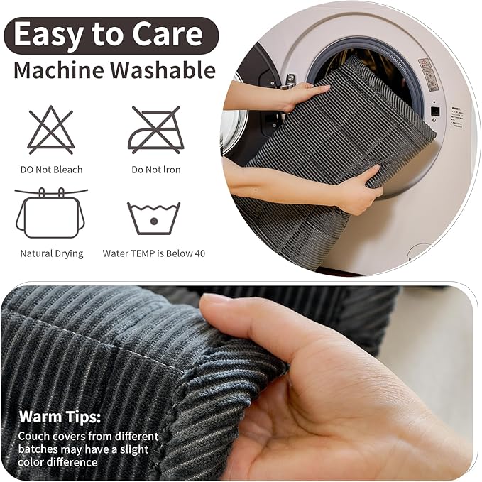 Couch Covers for Dogs Washable, Non Slip Couch Covers for Loveseat Sofa Pet Friendly, Soft Fuzzy Sofa Covers for Pet, Dog Couch Cover Furniture Protector(1PC,Dark Grey,27.6"x82.7")