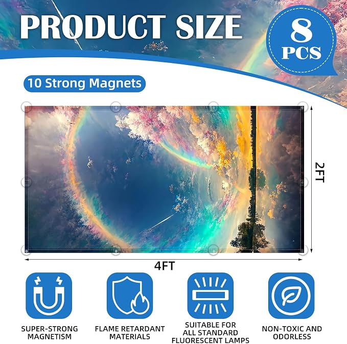 ANGSYLTH 8 Pcs Fluorescent Light Covers - Image 2