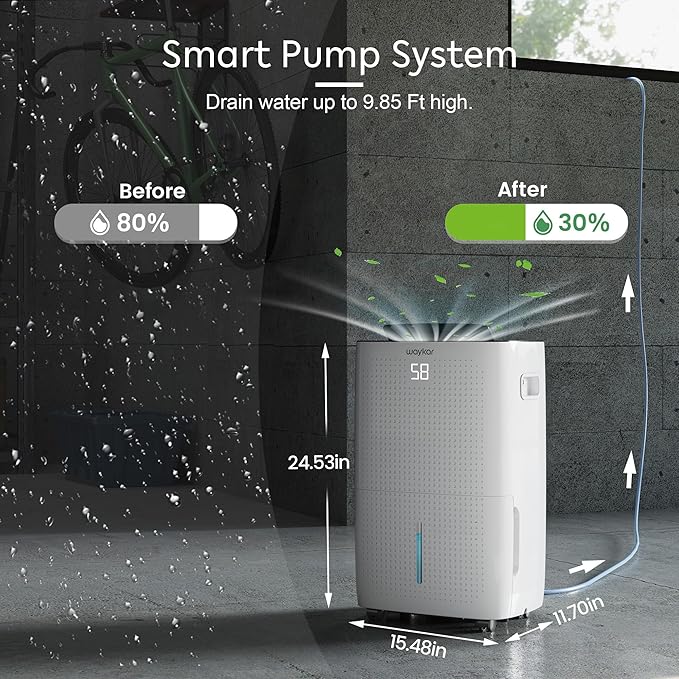 Waykar 150 Pint 7, 000 Sq.Ft Dehumidifier - Image 3